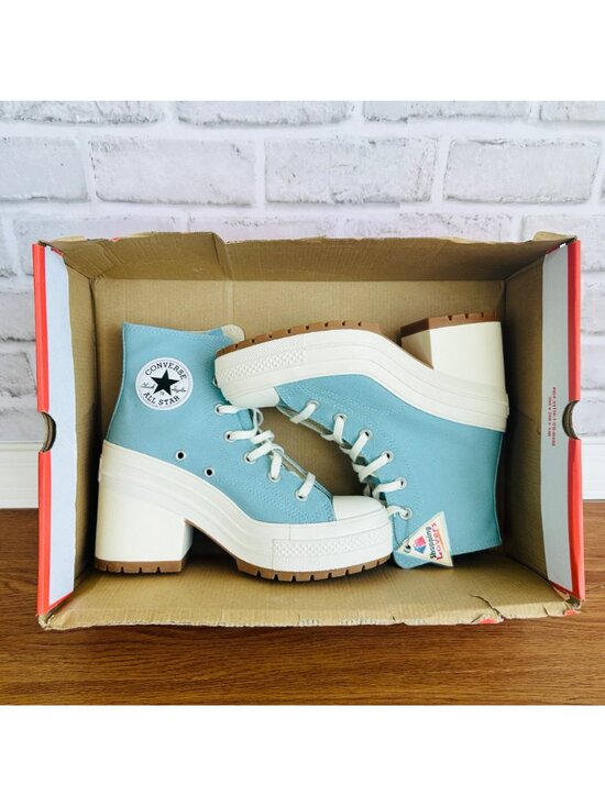 ⭐Converse Chuck 70 DE LUXE HEEL HI Platform 5.5 MEN Boots Sneakers Teal A08279C⭐ main image 5